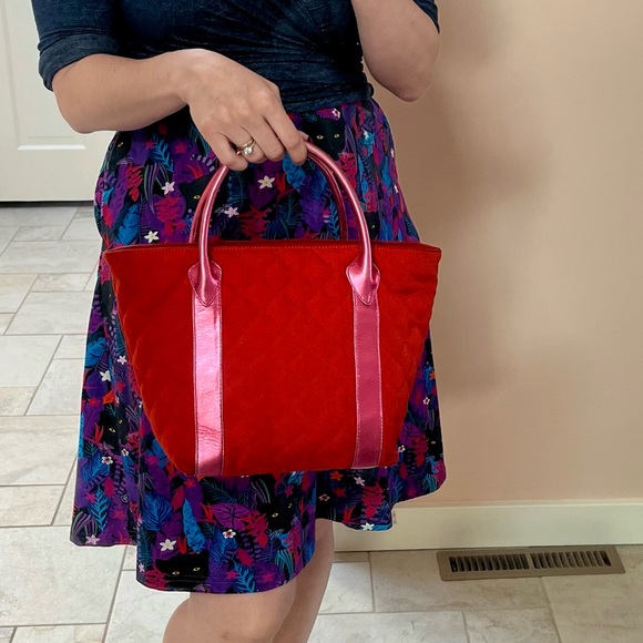 MZ Wallace 💕 vintage 💕 Bright Orange with Metallic pink handles / Made in USA - Picture 2 of 14